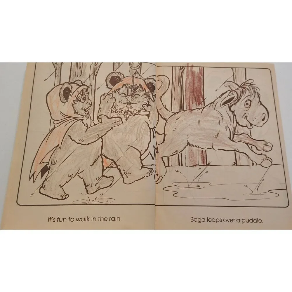 Star Wars Return of the Jedi ROTJ Wickets World Coloring Book Kenner 1983 #18480